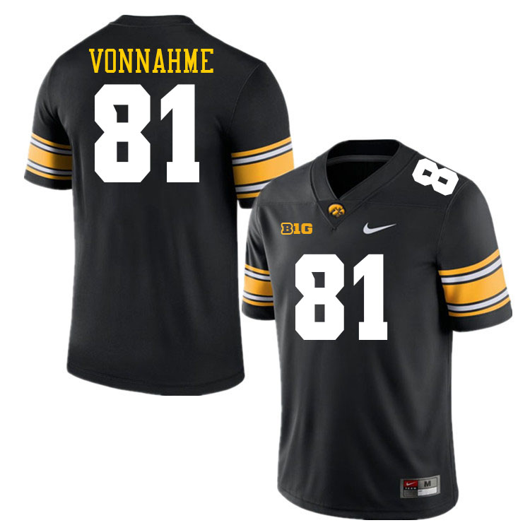 Men #81 DJ Vonnahme Iowa Hawkeyes College Football Jerseys Stitched-Black